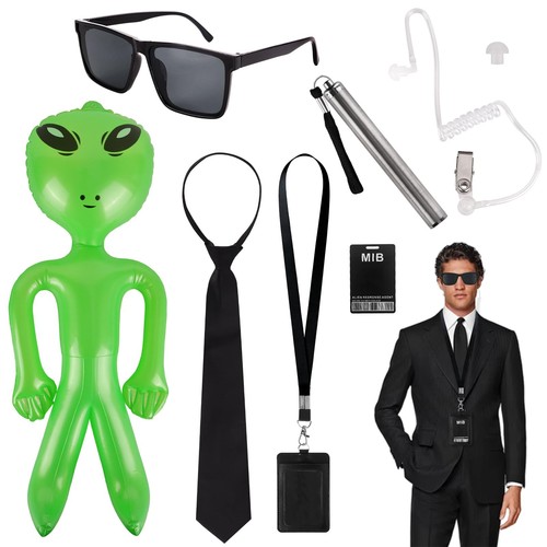 Agent costume accessories - costume, 6pcs